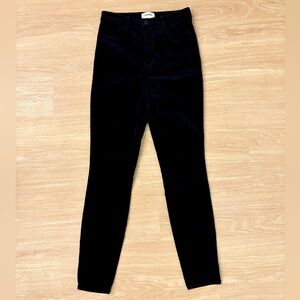 L'AGENCE Katrina Black Velvet Skinny Jeans Women’s 27 USA Luxury Designer